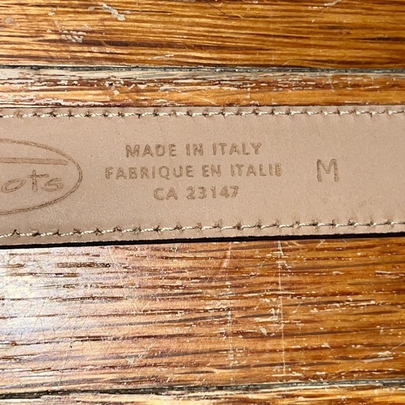 NWOT Talbots genuine leather belt black croc veritable collection boys medium - Picture 8 of 10